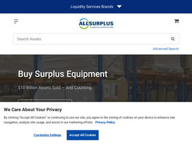 'allsurplus.com' screenshot