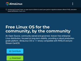 'almalinux.org' screenshot