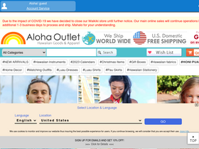 'alohaoutlet.com' screenshot