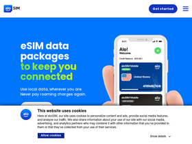 'alosim.com' screenshot