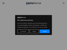 'alpha-sense.com' screenshot