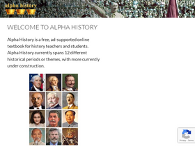 'alphahistory.com' screenshot