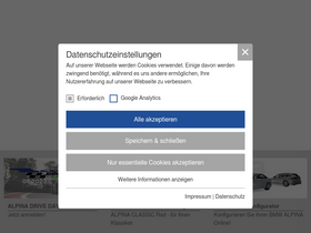 'alpina-automobiles.com' screenshot