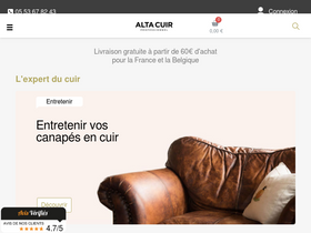 'alta-cuir.com' screenshot