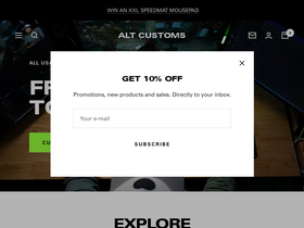 'altcustoms.com' screenshot