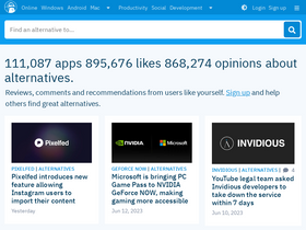 'alternativeto.net' screenshot