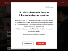 'altibox.no' screenshot