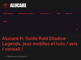 'alucare.fr' screenshot