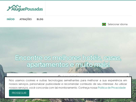 'aluguepousadas.com.br' screenshot