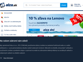 'alza.sk' screenshot