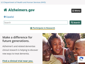 'alzheimers.gov' screenshot