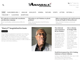 'amandala.com.bz' screenshot