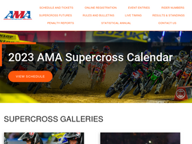 'amasupercross.com' screenshot