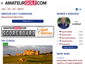 'amateurgolf.com' screenshot