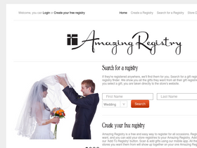 'amazingregistry.com' screenshot