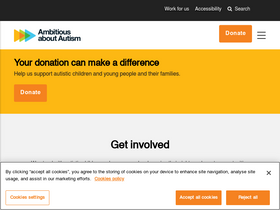 'ambitiousaboutautism.org.uk' screenshot