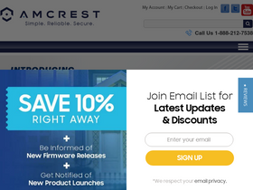'amcrest.com' screenshot