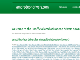 'amdradeondrivers.com' screenshot