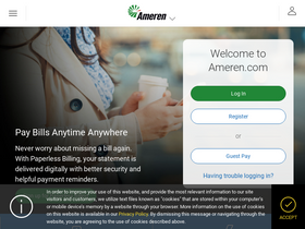 'ameren.com' screenshot