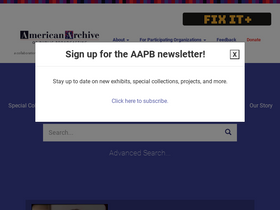 'americanarchive.org' screenshot
