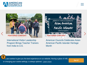 'americancouncils.org' screenshot