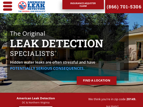 'americanleakdetection.com' screenshot