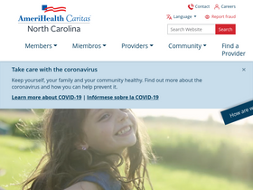 'amerihealthcaritasnc.com' screenshot