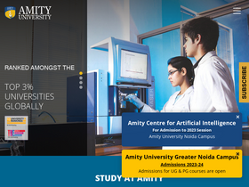 'amity.edu' screenshot