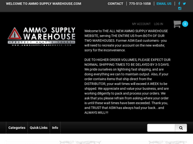 'ammosupplywarehouse.com' screenshot