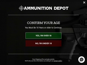 'ammunitiondepot.com' screenshot