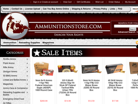'ammunitionstore.com' screenshot