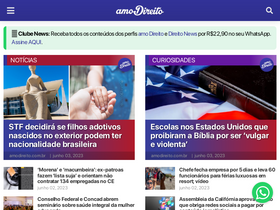 'amodireito.com.br' screenshot