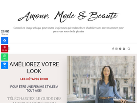 'amourmodeetbeaute.com' screenshot