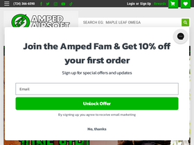 'ampedairsoft.com' screenshot