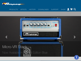 'ampeg.com' screenshot