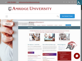 'amridgeuniversity.edu' screenshot