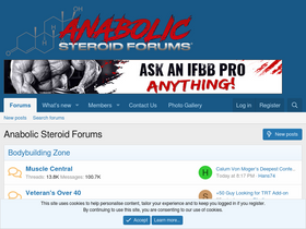 'anabolicsteroidforums.com' screenshot