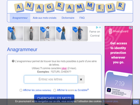 'anagrammeur.com' screenshot