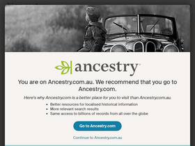 'ancestry.com.au' screenshot
