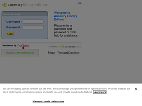 'ancestrylibrary.com' screenshot