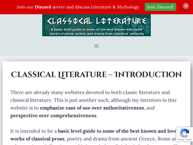 'ancient-literature.com' screenshot