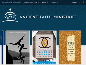'ancientfaith.com' screenshot