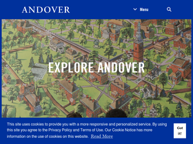 'andover.edu' screenshot