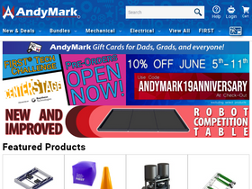'andymark.com' screenshot