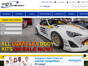 'andysautosport.com' screenshot
