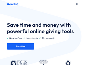 'anedot.com' screenshot
