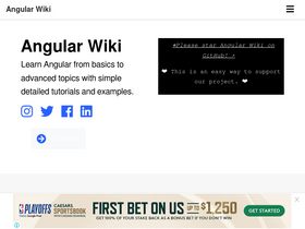 'angularjswiki.com' screenshot