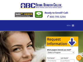 'animalbehaviorcollege.com' screenshot