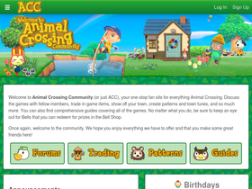 'animalcrossingcommunity.com' screenshot