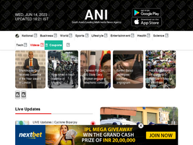 'aninews.in' screenshot